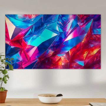 Paars roze en blauw met vormen