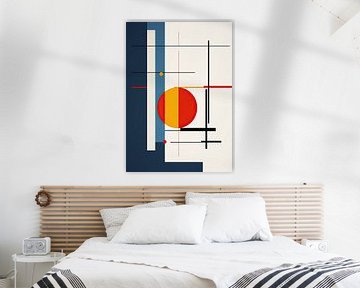 Bauhaus Poster Plakat Weiß/Blau von Niklas Maximilian