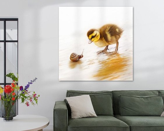 Voorbeeld van het werk in een kamer