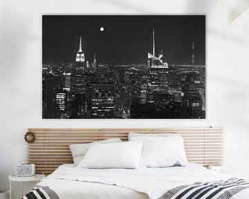 New York vanaf Top of the Rock  in  zwart-wit