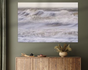 North Sea in abstract during a storm by eric van der eijk