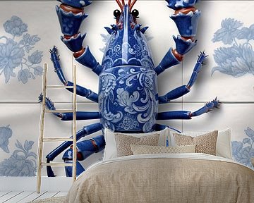 Lobster Luxe - Delfts Blauwe Kreeft Keukentegels van Marianne Ottemann - OTTI