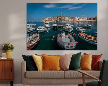 A sea of boats in Rovinj harbour by Jeroen de Jongh