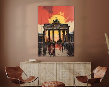 Berlin Poster Brandenburg Gate Pop Art by Niklas Maximilian