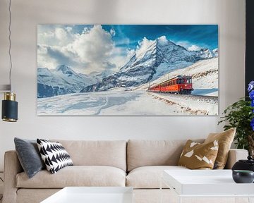Winter trail through the Alps by Vlindertuin Art