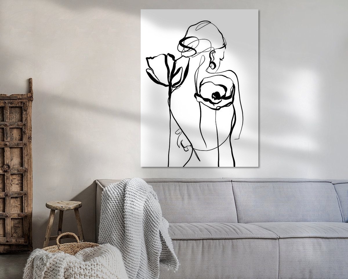 Voorbeeld van het werk in een kamer