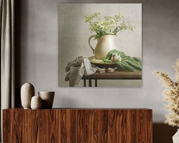 Still life with cow parsley. Taupe. by Alie Ekkelenkamp