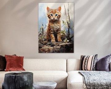 Cat poster art print "Cleo" by Niklas Maximilian