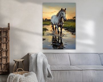 Paarden poster art print 