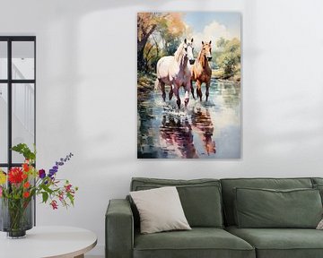 Paarden poster kunst print muur kunst foto van Niklas Maximilian