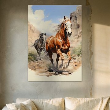 Poster de cheval Impression d'art mural Tableau