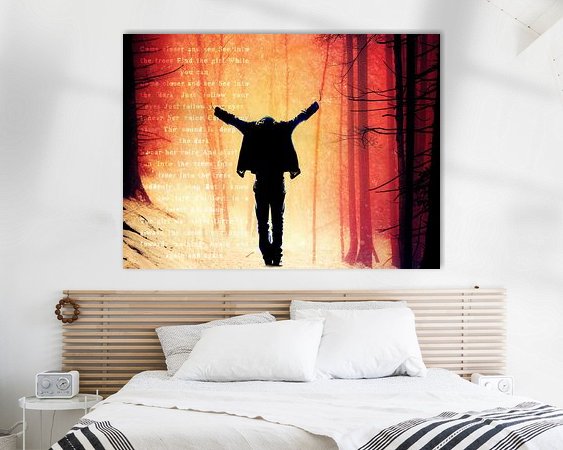 Voorbeeld van het werk in een kamer