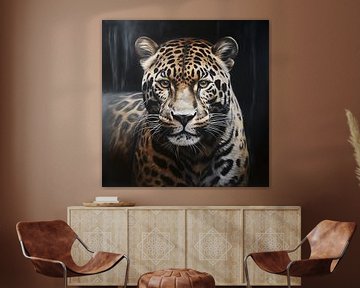 Jaguar olieverf schilderij van The Xclusive Art