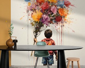 Banksy Poster Print Art Print Bouquet of Flowers by Niklas Maximilian