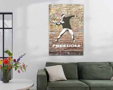 Banksy Poster Print Kunstdruk VRIJHEID van Niklas Maximilian