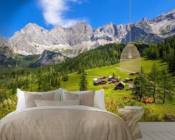 Voorbeeld van het werk in een kamer