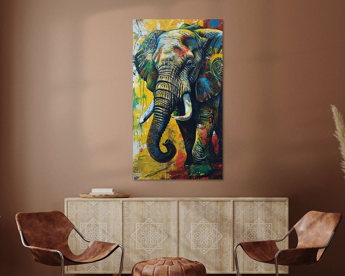 Voorbeeld van het werk in een kamer