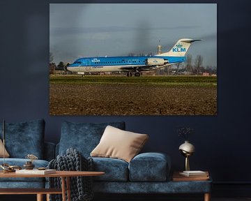 KLM Cityhopper Fokker 70 met registratie PH-KZA. van Jaap van den Berg