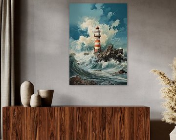 Vuurtoren Poster Maritieme Zee Kunstdruk van Niklas Maximilian