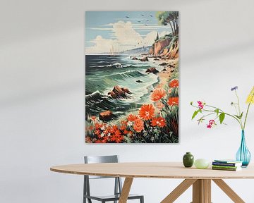 Strand Poster Meer Kunstdruck Maritim von Niklas Maximilian