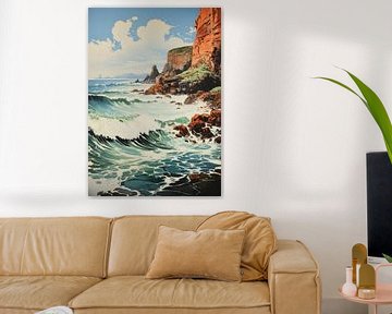 Beach Poster Sea Art Print Maritime by Niklas Maximilian