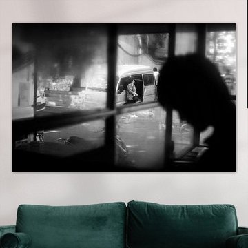 Porträt eines Mannes als Scherenschnitt