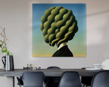 Vegetable head side view, a surreal artwork by The Art Kroep