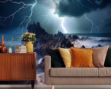 Voorbeeld van het werk in een kamer