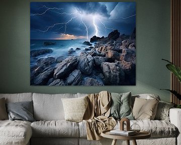 Gewitter über dem Meer