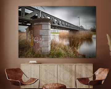 Eisenbahnbrücke der Strecke Halve Zolen bei Waalwijk von Mark Bolijn