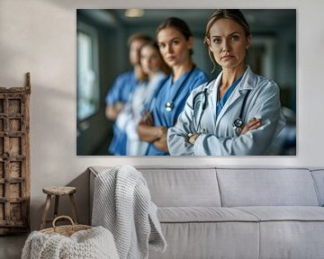 Portret van een medisch team in een ziekenhuis van Animaflora PicsStock
