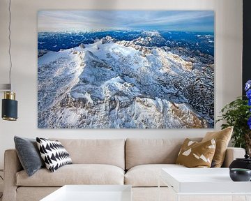 The Dachstein mountains from above by Christa Kramer
