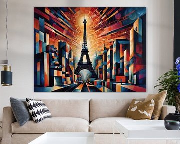 Eiffelturm in dynamischem Licht von Bart Veeken