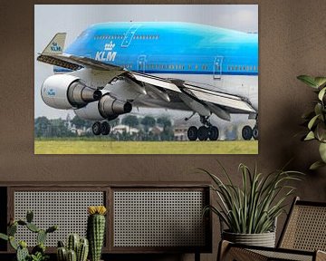 Take-off KLM Boeing 747-400 Jumbo Jet. van Jaap van den Berg