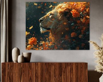 Autumn king | lion by Eva Lee