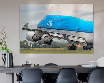 Décollage du Boeing 747-400 Jumbo Jet de KLM. sur Jaap van den Berg