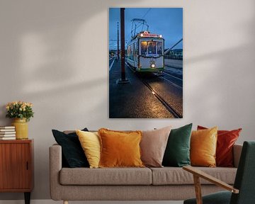 Historische Straßenbahn zur Einweihung der Kaiser-Otto-Brücke in Magdeburg von t.ART