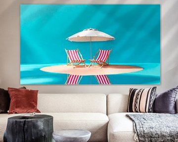 Parasol with deckchairs by Mustafa Kurnaz