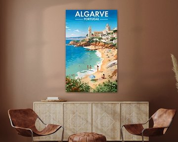 Algarve Portugal sur abstract artwork