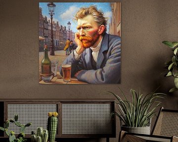 Vincent van Gogh with a beer