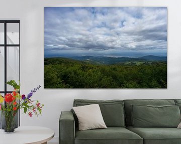 Frankreich - Blick vom Grand Ballon über die Bäume und Berge der Vogesen von adventure-photos