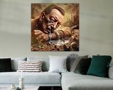 Voorbeeld van het werk in een kamer