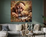 Voorbeeld van het werk in een kamer
