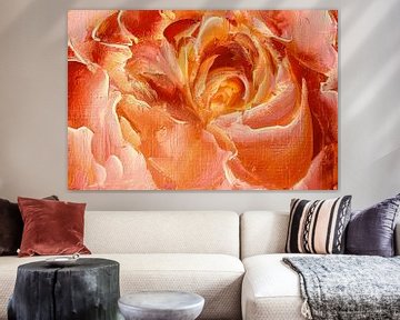 Rose in oil paint by Ilya Korzelius