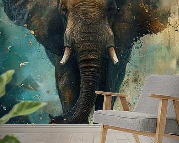 Olifant in de Waterverf Oase