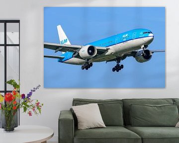 Landende KLM Boeing 777-200.