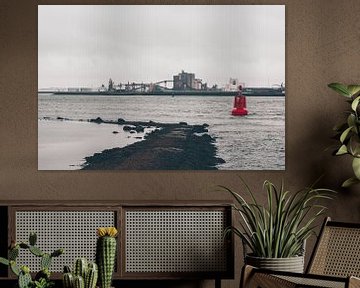Landschap van de de haven Rotterdam van scheepskijkerhavenfotografie