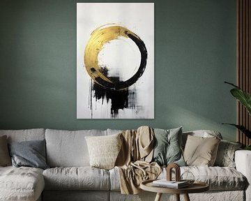 The ideal abstract circle of calligraphy by Digitale Schilderijen