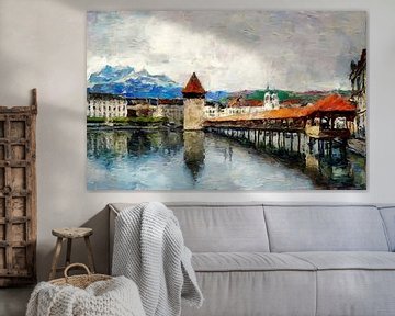 Kapellbrücke Lucerne by Ilya Korzelius