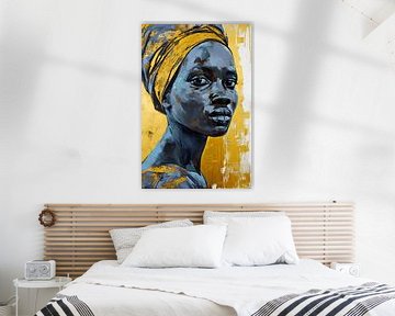 Buntes Porträt einer afrikanischen Frau von But First Framing
